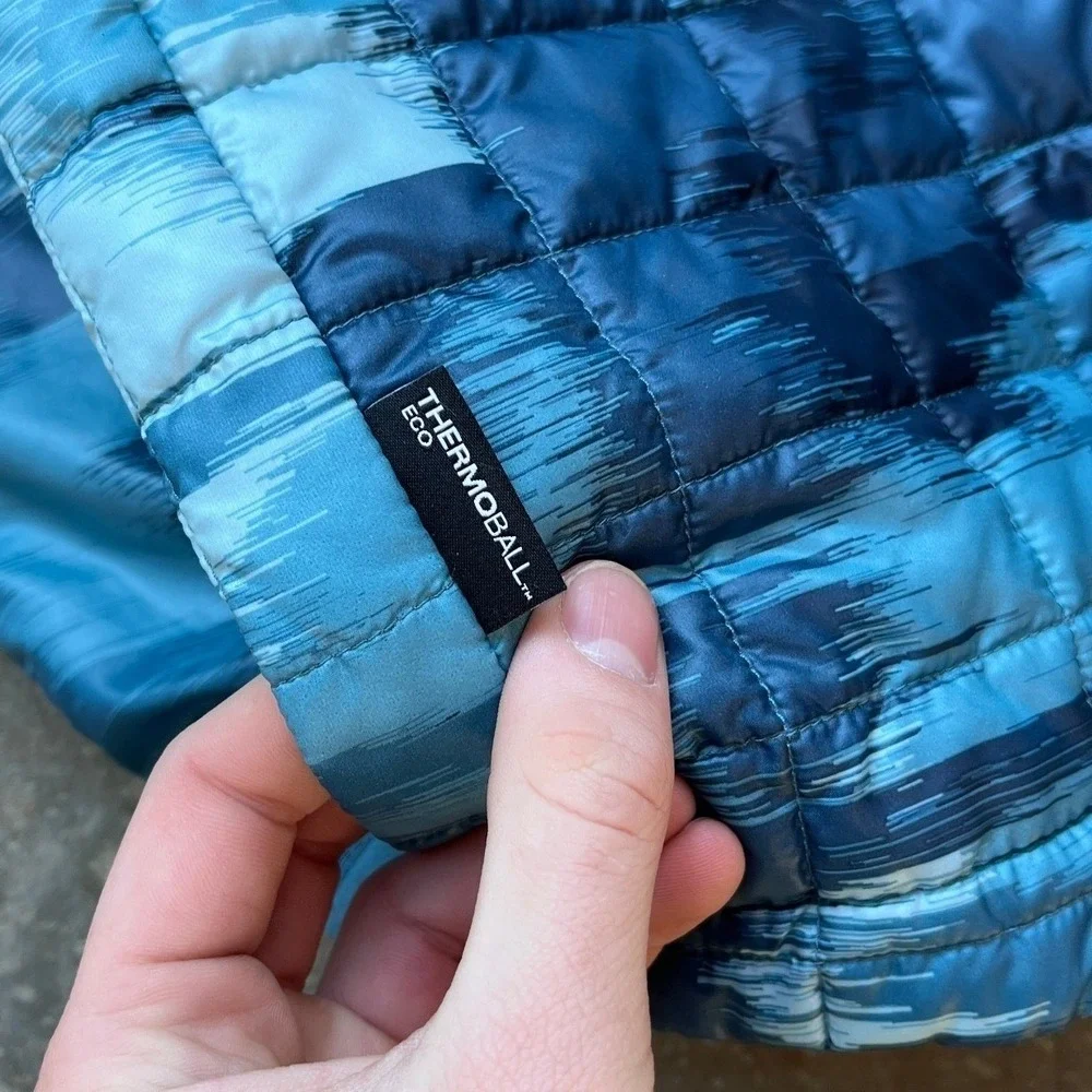 The North Face Blue Tie-Dye Puffer Jacket